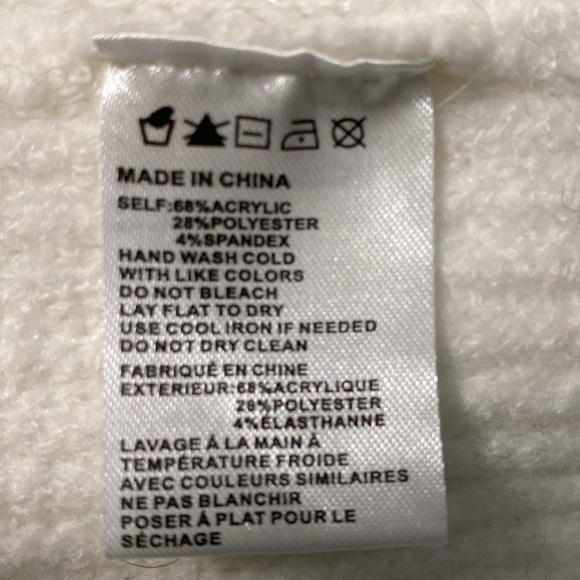 Cozy Color Block Mock Neck Sweater Boxy Cropped Knit Trendy Casual Streetwear M - Picture 5 of 5